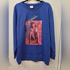 Flashdance Blue Long Sleeve Tee XL NWT
